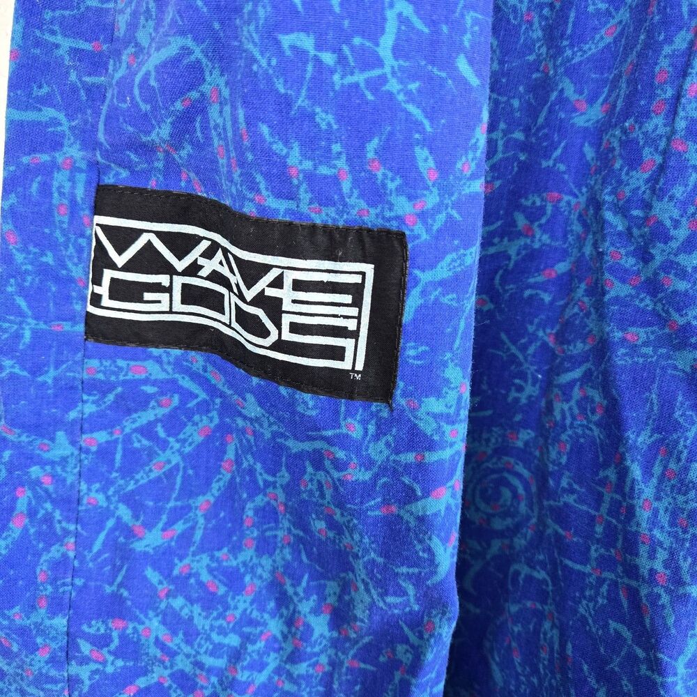 Vintage 80s Wave Gods Mens L Blue Muscle Beach MC Hammer Parachute Gym Pants USA - Picture 3 of 5